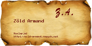 Zöld Armand névjegykártya